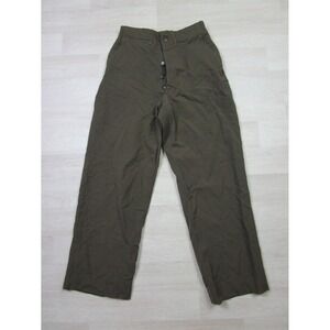 Vtg 40s WWII Pants 27x29.5 US Army Green Button Fly Chino Trousers WW2 Trouser